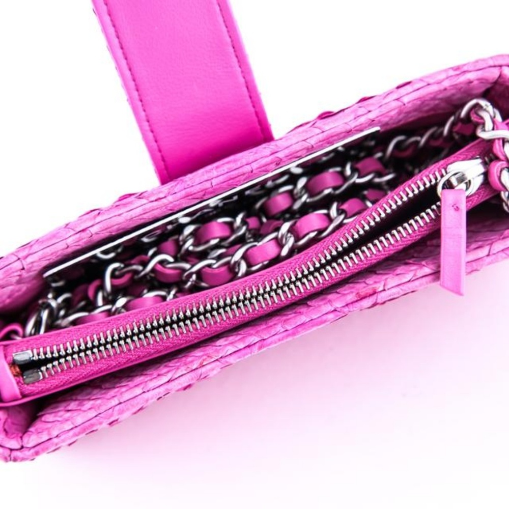 Chanel Boy Python Wallet On Chain Pink - Picture 5 of 7
